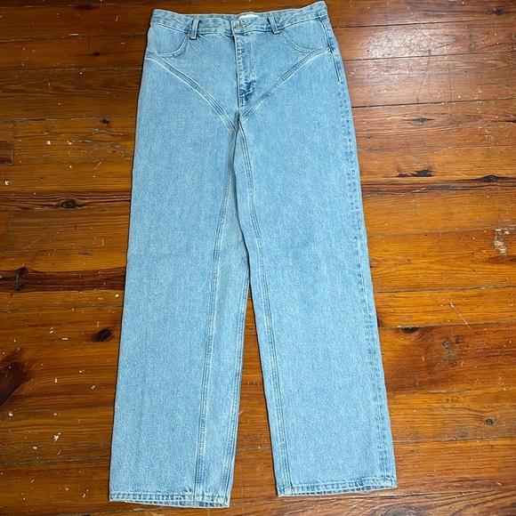 Zara Denim - Zara Jeans high waist light wash straight leg Size 10